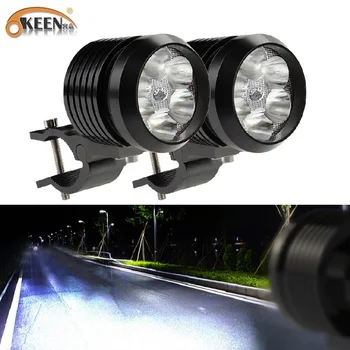 

OKEEN High Power 60W 6000LM 6000K LED Motorcycle Headlight Spot Light LED Bike Fog Driving Lamp For Harley/Honda/Yamaha Boat Car
