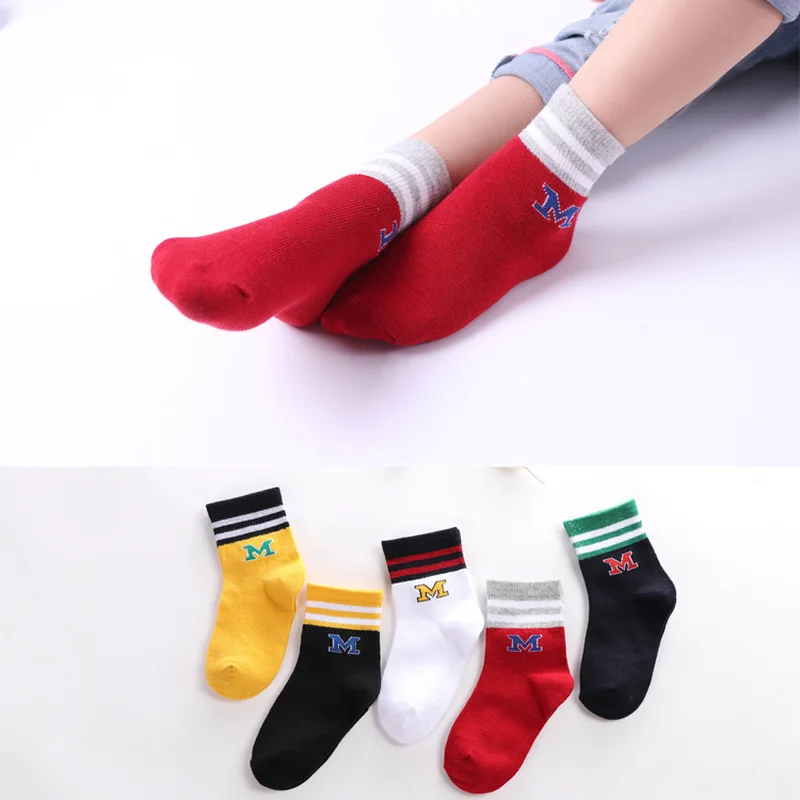 

1-12Y Japanese Cartoon Baby Socks Sports Mesh Cotton Polka Dots Plain Stripes Non Slip Sock Kids Girls Boys Socks Sets