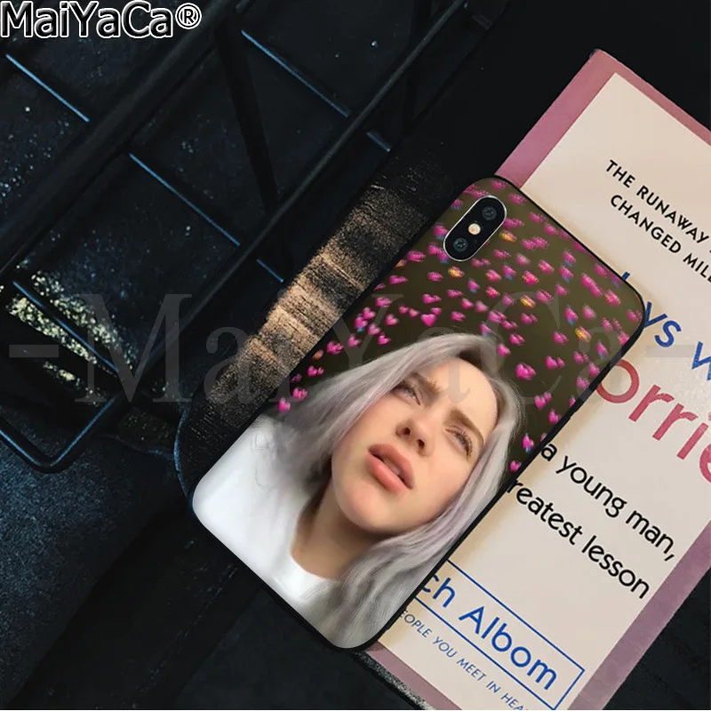 MaiYaCa Billie Eilish DIY печать рисунок чехол для телефона чехол для iPhone 5 5Sx 6 7 7plus 8 8Plus X XS MAX XR