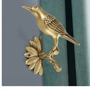 MODERN BRASS BIRD CURTAIN HOOK DECOR ART SIMULATION ANIMAL BUCKLE FOR BEDROOM BALCONY LIVING ROOM DECORATION ACCESSORIES | Дом и сад