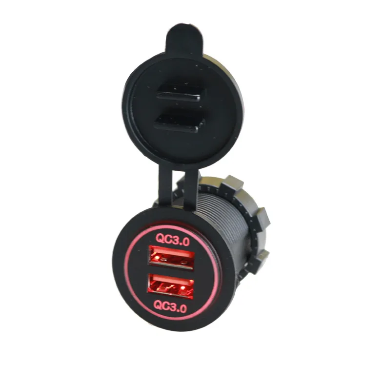 DIY Dual QC3.0 USB зарядное устройство 36 Вт Водонепроницаемый Quick Charge 3,0 сетевой адаптер для автомобиля лодки морской Мотоцикл ATV RV Кемперы