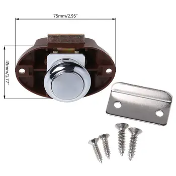 

Camper Car Push Lock RV Caravan Boat Motor Home Cabinet Drawer Latch Button Lock E7CA