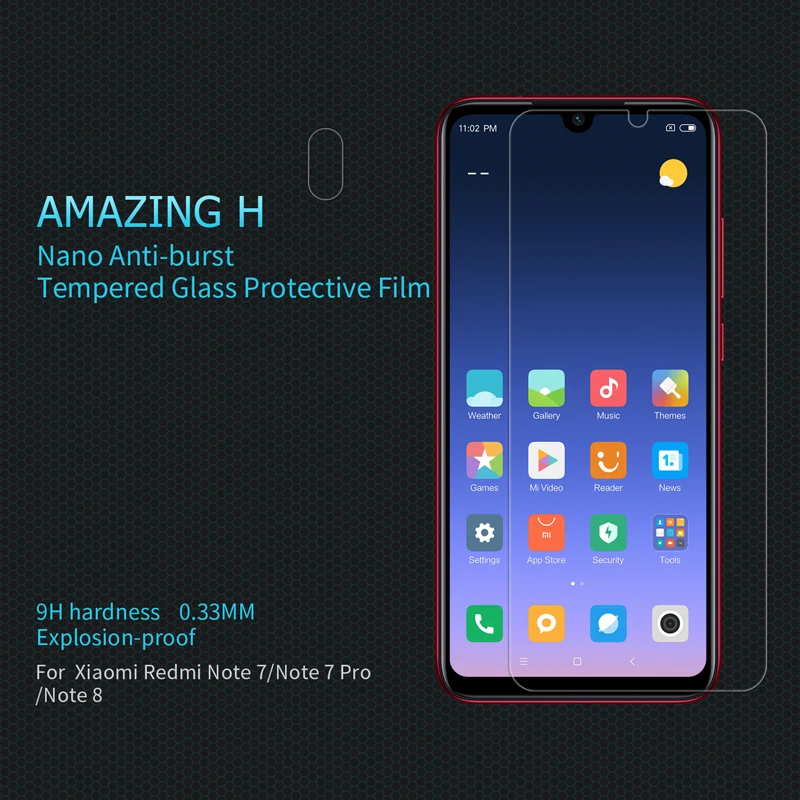 Для xiaomi redmi Note 8T PRO glass Nillkin H 0,33 мм закаленное стекло Защита экрана 9H для redmi 5A Note 6/Note 7 7 Pro крышка