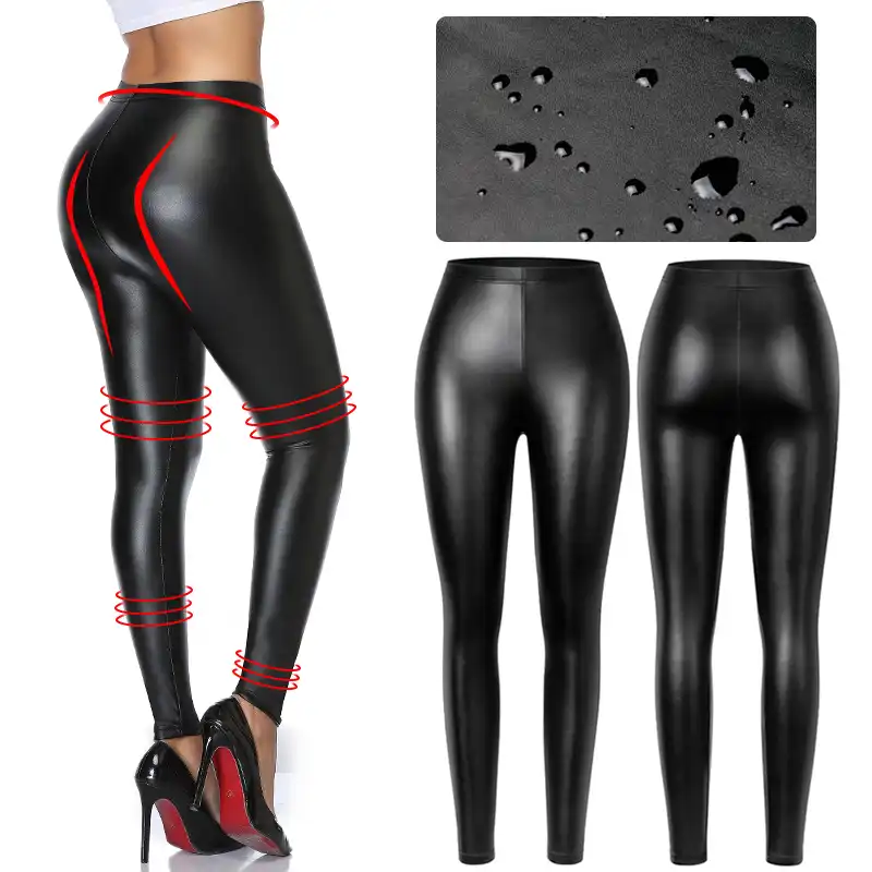 pu leather jeggings