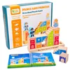Montessori Camelot Jr Wooden Building Blocks Toys Prince Save The Princess Interactive Games for Kids 3d blocks Christmas Gifts 1