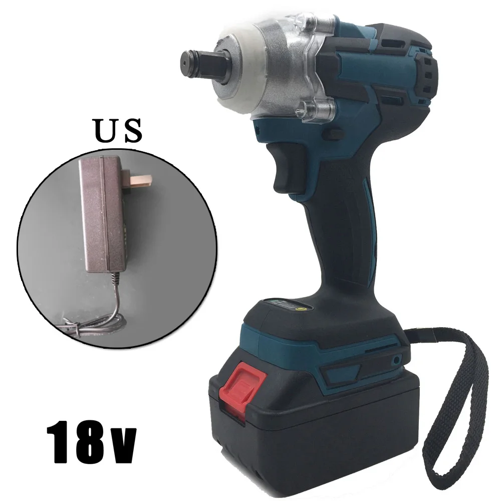 

18V 1/2" 520Nm Torque Brushless Cordless Electric Impact Wrench Driver + Battery