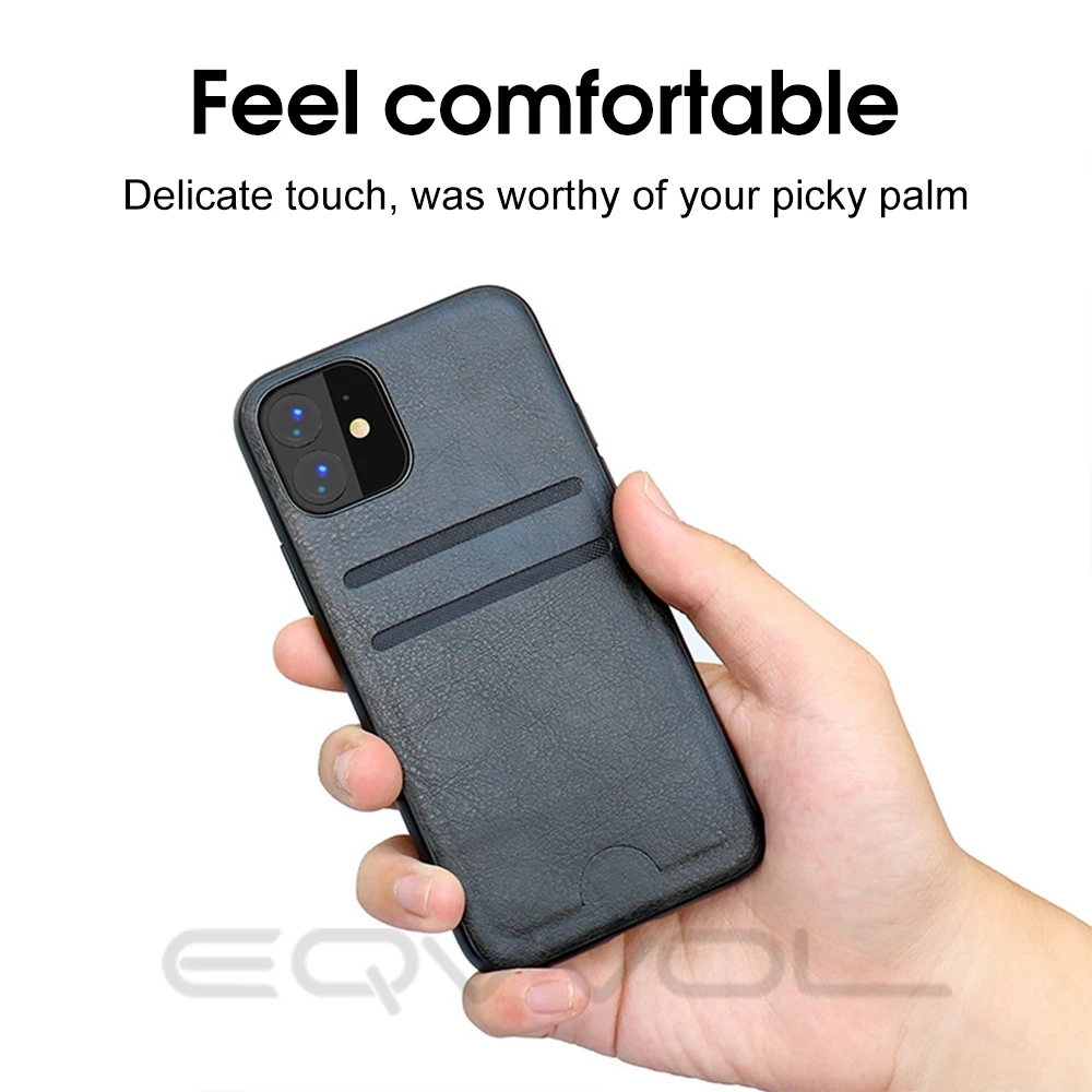 Многофункциональный кошелек Eqvvol для iPhone 11 Pro MAX из искусственной кожи с чехлом для кредитных карт для iPhone XS XR X противоударное покрытие Coque
