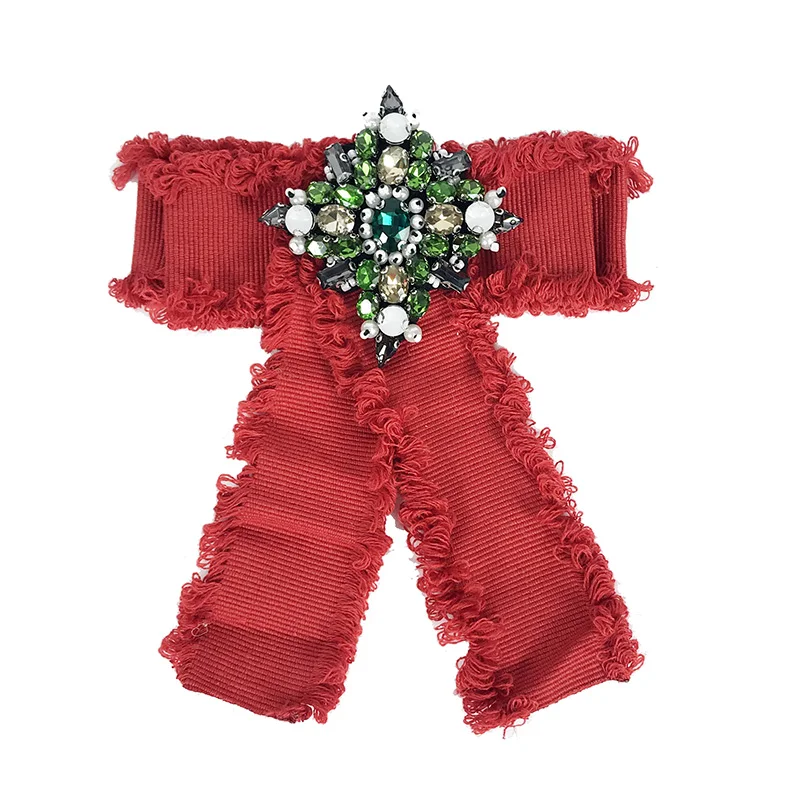 Envío Gratis nueva moda femenina Lazo Rojo estrellas de otoño e invierno con el broche de tela coreana collar flor pin - AliExpress Accesorios para la ropa