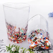 Новогоднее стекло в форме сердца es с ручкой прозрачная настенная стеклянная чайная чашка кофейная чашка подарок для питья подарочные принадлежности