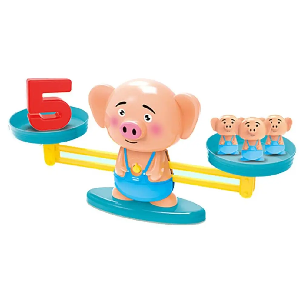 Новое обновление обезьяна цифровой Баланс весы игрушки образовательные головоломки для малышей игрушки Детские матча Intellige игра настольные игрушки дополнение игрушка - Цвет: Pig balance