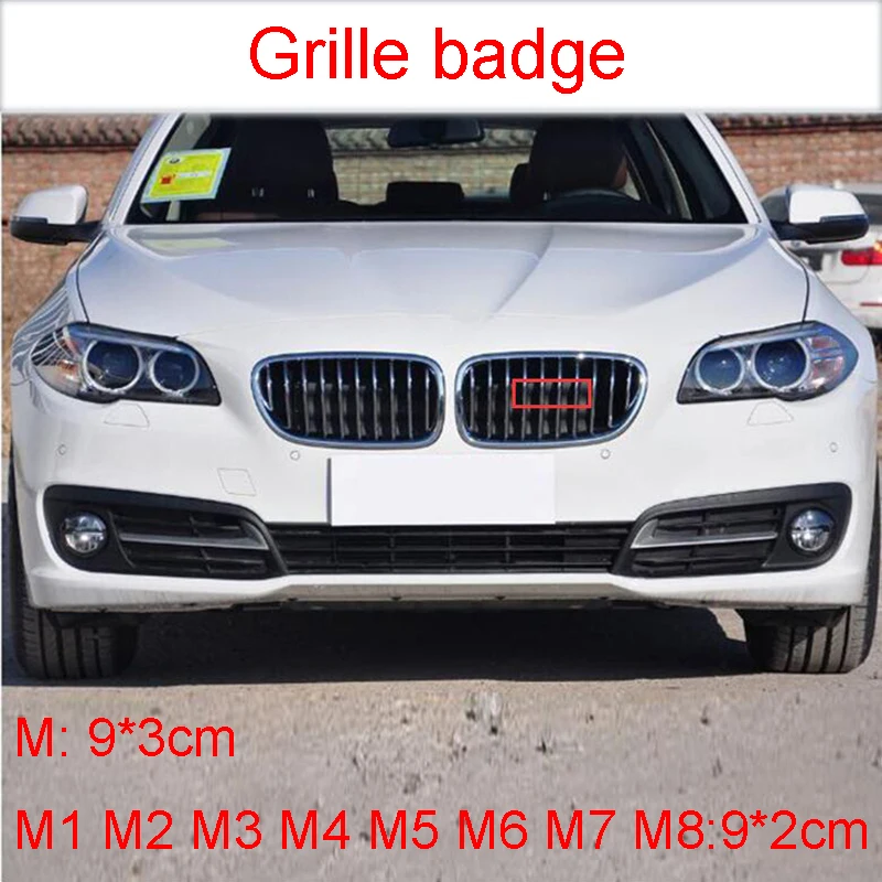 

Front Grille Emblem Bracket for BMW M M1 M2 M3 M4 M5 M6 M7 M8 Car Styling Refitting Badge Sticker M Black Chrome Carbon Fiber