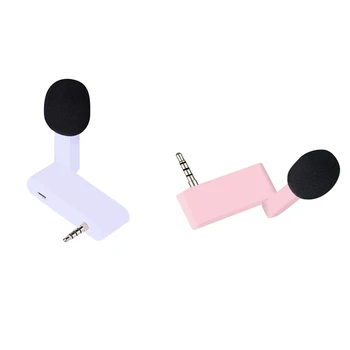 

Phone Mini Microphone Cellphone External Mic 180 Degree Rotation 3.5mm Interface Portable Microphone