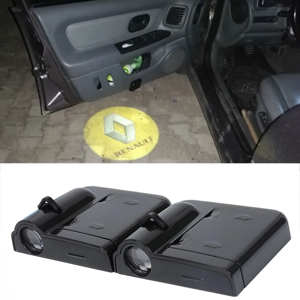 

2pcs Car Welcome Light Door Laser Projector Lamp For Renault Euro Clio Duster Fluence Kangoo Express Koleos Laguna Logan Megane