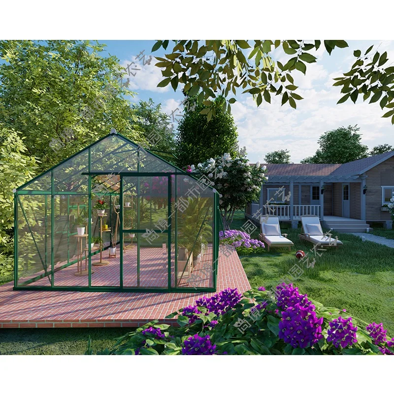 Metal aluminium houses sell small mini low cost frame polycarbonate commercial garden greenhouses green house greenhouse