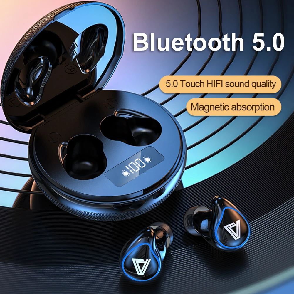 Bluetooth 5 0 Earphone Sports Waterproof 9D Stereo A29 TWS Wireless Stereo Earbuds Music Touch Digital Display Earphone Earbuds
