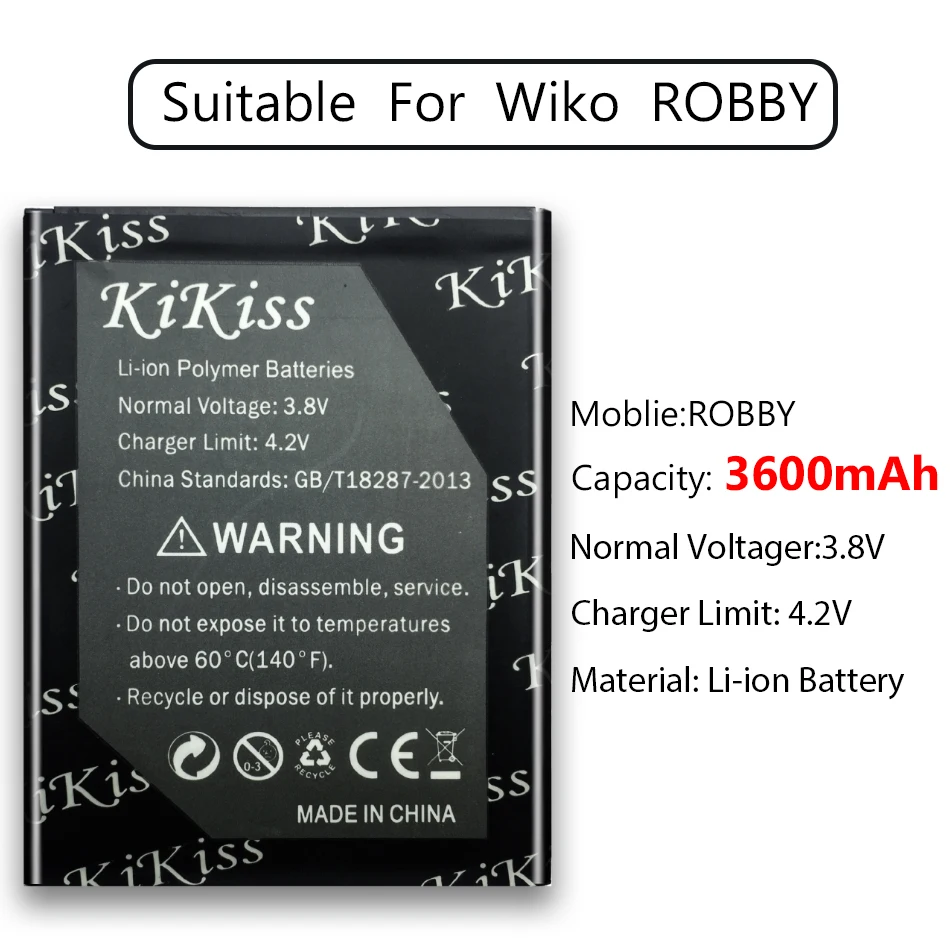3600 мА/ч для Wiko ROBBY аккумулятор большой мощности 3600 мА/ч