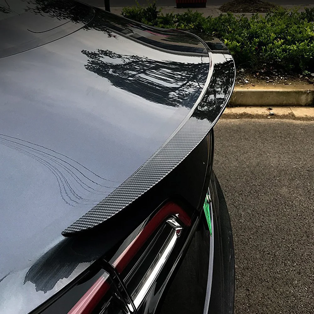 Для новой модели Tesla 3 спойлер из углеволокна автомобильные аксессуары высокого качества настоящий багажник губы черный спойлер крыло