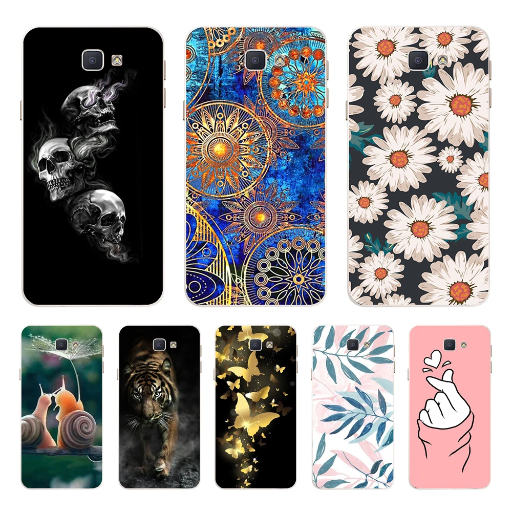 Soft TPU silicone Cases FOR Samsung Galaxy J5 Prime G570F Cat Cover Phone | Мобильные телефоны и аксессуары
