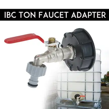 

IBC Ton Faucet Adapter S60 X6 with 1/2 Outlet Brass Tap Nozzle Kit for Home Garden Water Connectors Rainwater Tank Barrel