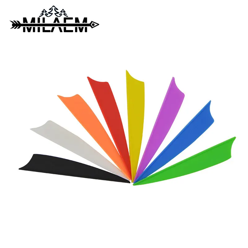 

100pcs 3inch Archery Rubber Arrow Vanes Plastic Fletching Arrow Feather Outdoor Shooting Carbon /Fiberglass Arrow Accessories