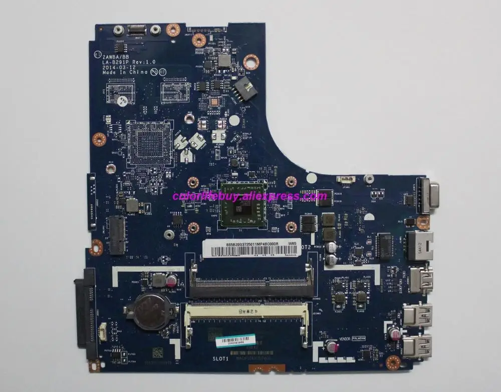 

Genuine 5B20G37250 w E1-6010 CPU ZAWBA/BB LA-B291P Laptop Motherboard for Lenovo B50-45 NoteBook PC