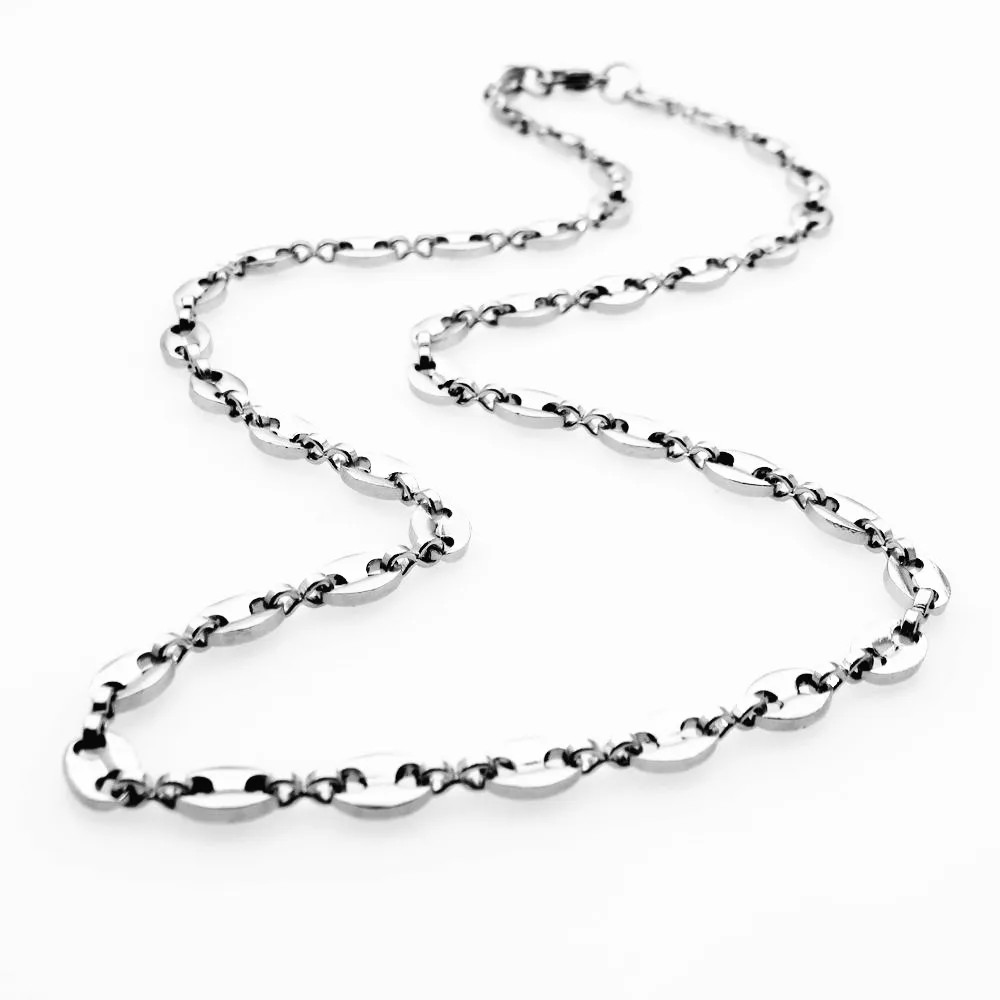 5mm Chains Necklace Coffee Seed Bean 