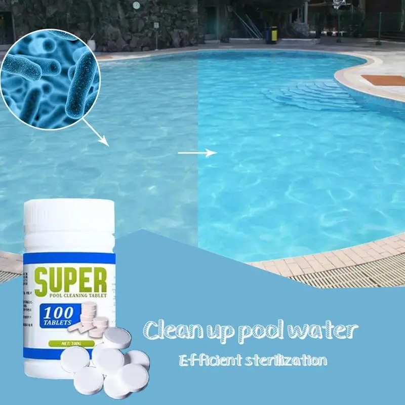 

Pool Cleaning Effervescent Chlorine Tablets Cage Disinfectant Swimming Pool Clarifier chemistry For Pools Against Algae
