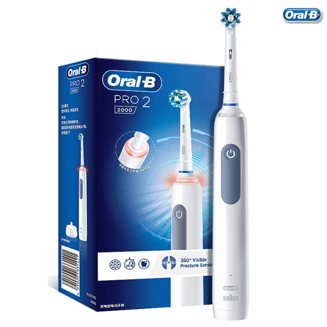 uitlaat Protestant Huichelaar Oral B Pro 2000 Intelligent Electric Toothbrush 3D Sonic Cross Action Clean  Smart Pressure Sensor 2 Min Timer Brush Rechargeable|Electric Toothbrushes|  - AliExpress