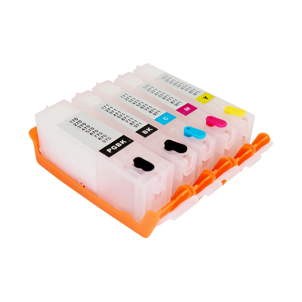 

5PCS PGI470 Refillable Ink cartridges PGI-470 CLI-471 Ink Cartridge with ARC Chips For Canon MG5740 MG6840 TS5040 TS6040 Printer