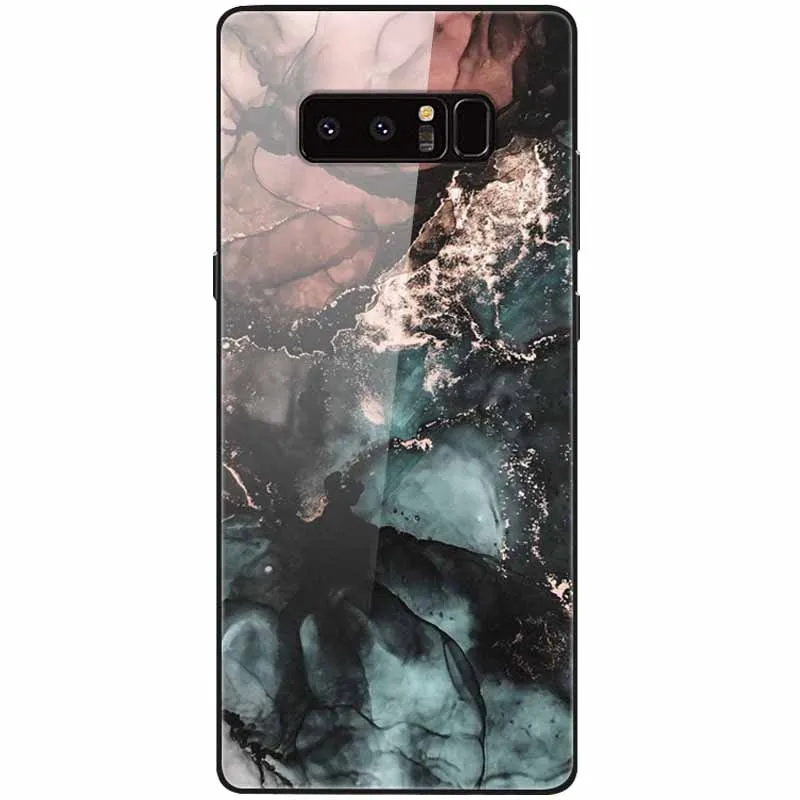 cute phone cases for samsung  Tempered Glass Cover For Samsung Note 8 Case Note9 Hard Protective Funda For Samsung Galaxy Note 10 Plus 9 Cases Luxury Bumper kawaii phone case samsung Cases For Samsung