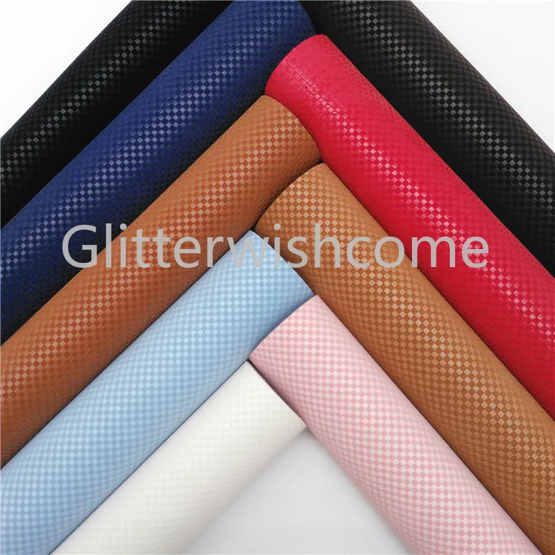 

Glitterwishcome 21X29CM A4 Size Vinyl For Bows Plaids Faux Fabric, Embossed Suede Faux Leather Sheets for Bows, GM575A