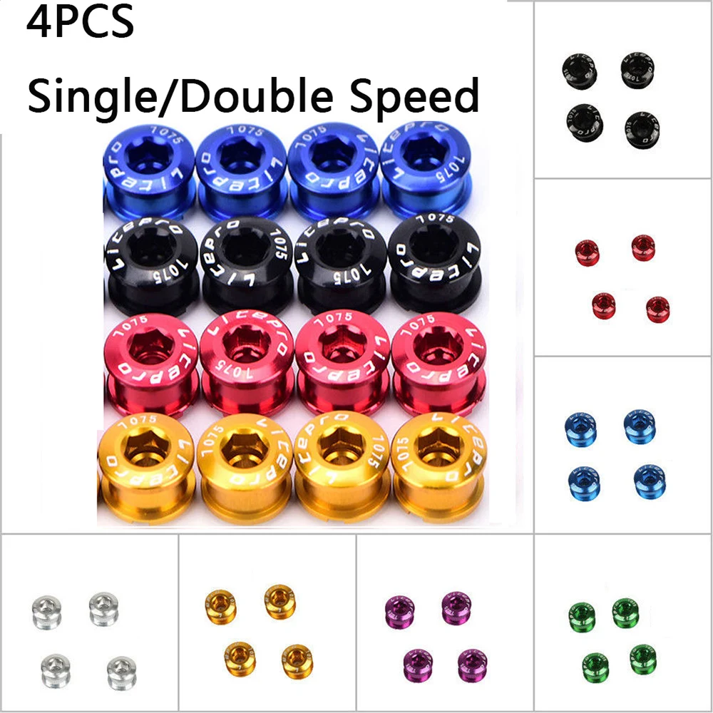 Bike Chainring Bolts Screws Litepro Single-Chainwheel MTB Double/triple-Speed-Disc Black/green