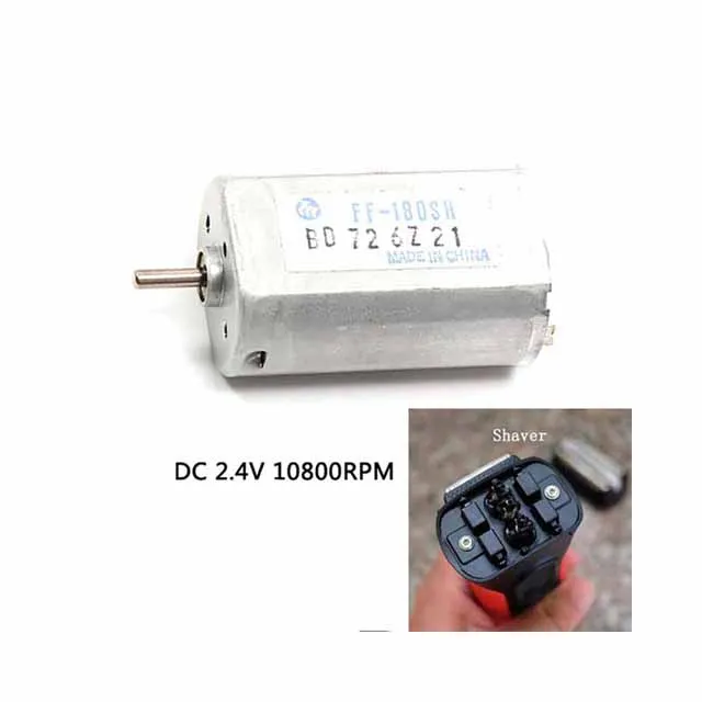 

A23-- 50PCS FF-180SH Mute Motor for Electric Shaver Motor 2.4V 10800RPM 0.05W-5.6W Electric Motor for Shaver