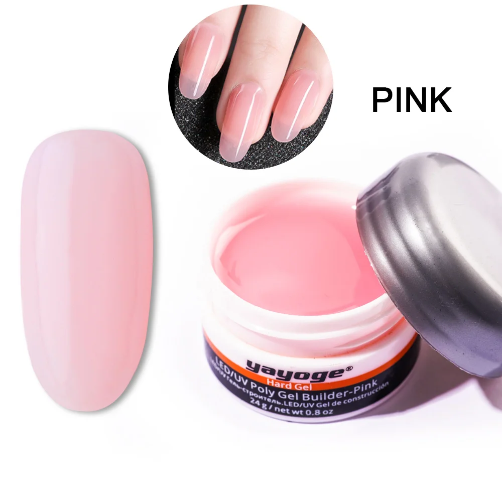 pink Yayoge гель для наращивания ногтей, УФ лак для ногтей, художественный твердый Желейный гель для наращивания ногтей, маникюр, УФ светодиодный Прозрачный Гель-лак - Цвет: pink