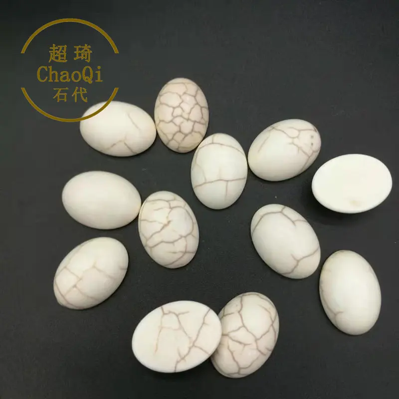 Ivory-10pcs 10 шт./партия 4~ 30 мм/13*18/18*25 мм половинчатый овальный камень натуральный бирюзовый материал кабошон с плоской задней поверхностью, DIY ювелирных изделий - Цвет: Ivory-10pcs
