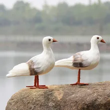 Искусственные украшения для сада Чайка, Искусственное перо, пена, Свадебный семейный декор, украшение для дома, украшения сада, аксессуары