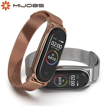 

Mi Band 3 4 Wrist Strap Metal Stainless Steel Magnetic Bracelet For Xiaomi Miband 3 Strap band 4 Pulsera Smart Watch Correa