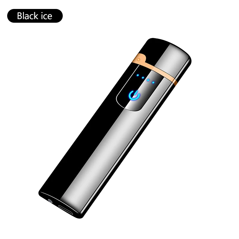 1 шт зарядная Зажигалка сенсорная Индукционная ветрозащитная электронная ультратонкая Металлическая USB Зажигалка для прикуривателя Новинка - Цвет: C4-81x20x8mm