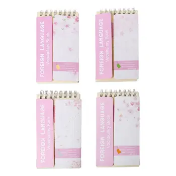 

Cherry Blossoms English Word Coil Book Vocabulary Notebook Diary Notepad Hand Memo Book Stationery