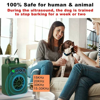 

Pet Dog Pet Supplies Ultrasonic Sound Dog Anti Barking Device Digital Display Hanging Pet Training Device