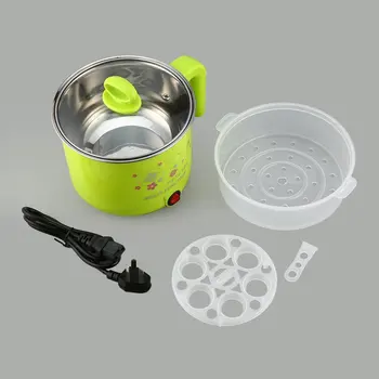 

Cute 1.8L 450W Multifunction Electric Cooker Stainless Steel Steamer Hot Pot Noodles Pots Rice Cooker Steamed Eggs Pan Soup Pots