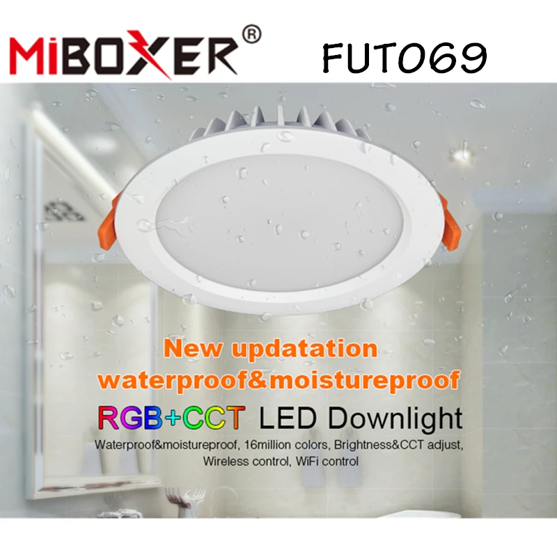 MiBoxer 6W 9W 12W 15W 18W 25W RGB+CCT LED Downlight Ceiling Spotlight FUT060 061 062 FUT063 FUT064 FUT065 FUT066 FUT068 FUT069 down lights led LED Downlights