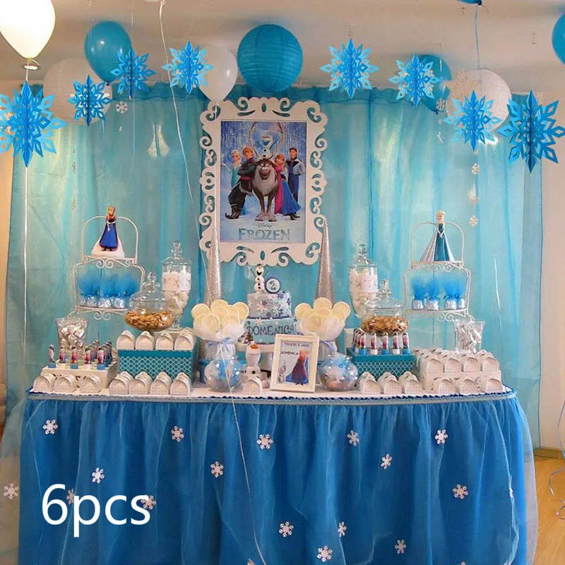 Frozen Party Christmas Snowflakes Decor 3D Hollow Snowflake Paper Garlands Ornament Fake Snow Winter Christmas Decor for Home QW163 (3)