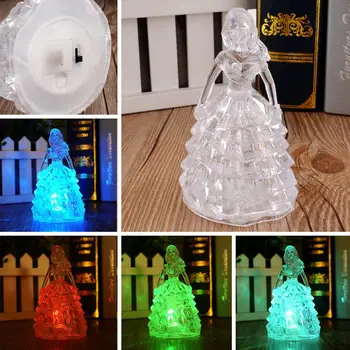 

Toys Colorful Gradient Princess Acrylic Crystal Night Light Doll Gift