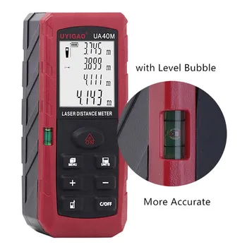 

Mini Laser Rangefinder 40m 60m 80m 100m Digital Laser Distance Meter with Level Bubble Laser Measurement Tool 99 Datas