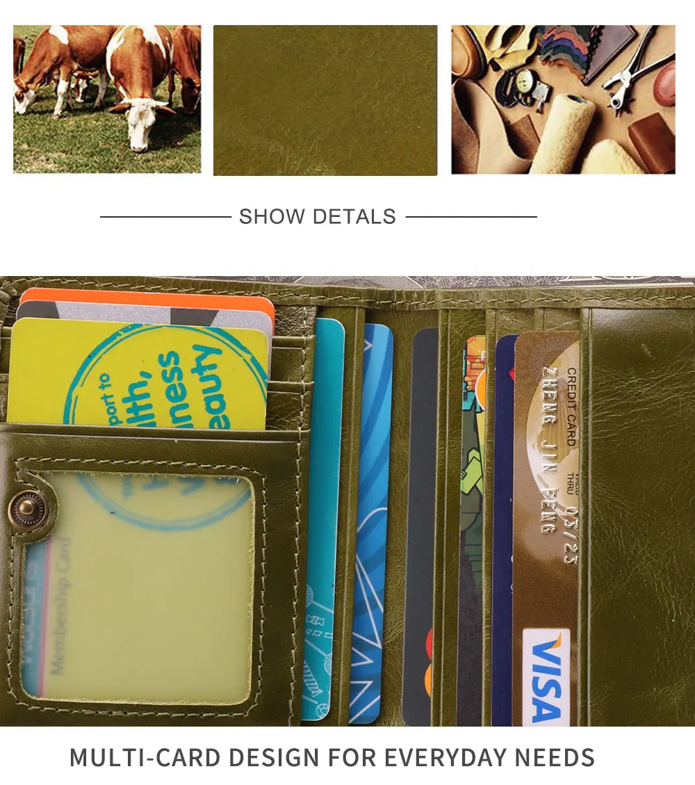 JOYIR Женский мини-кошелек из натуральной кожи, женский маленький держатель для карт, короткие кошельки с отделением для монет для девочек, сумка для денег Cartera