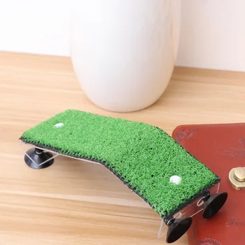 

Unique Design Simulation Lawn Terrace Aquarium Turtle Tank Tortoise Climbing Platform Lifelike Grass Ladder(Small)