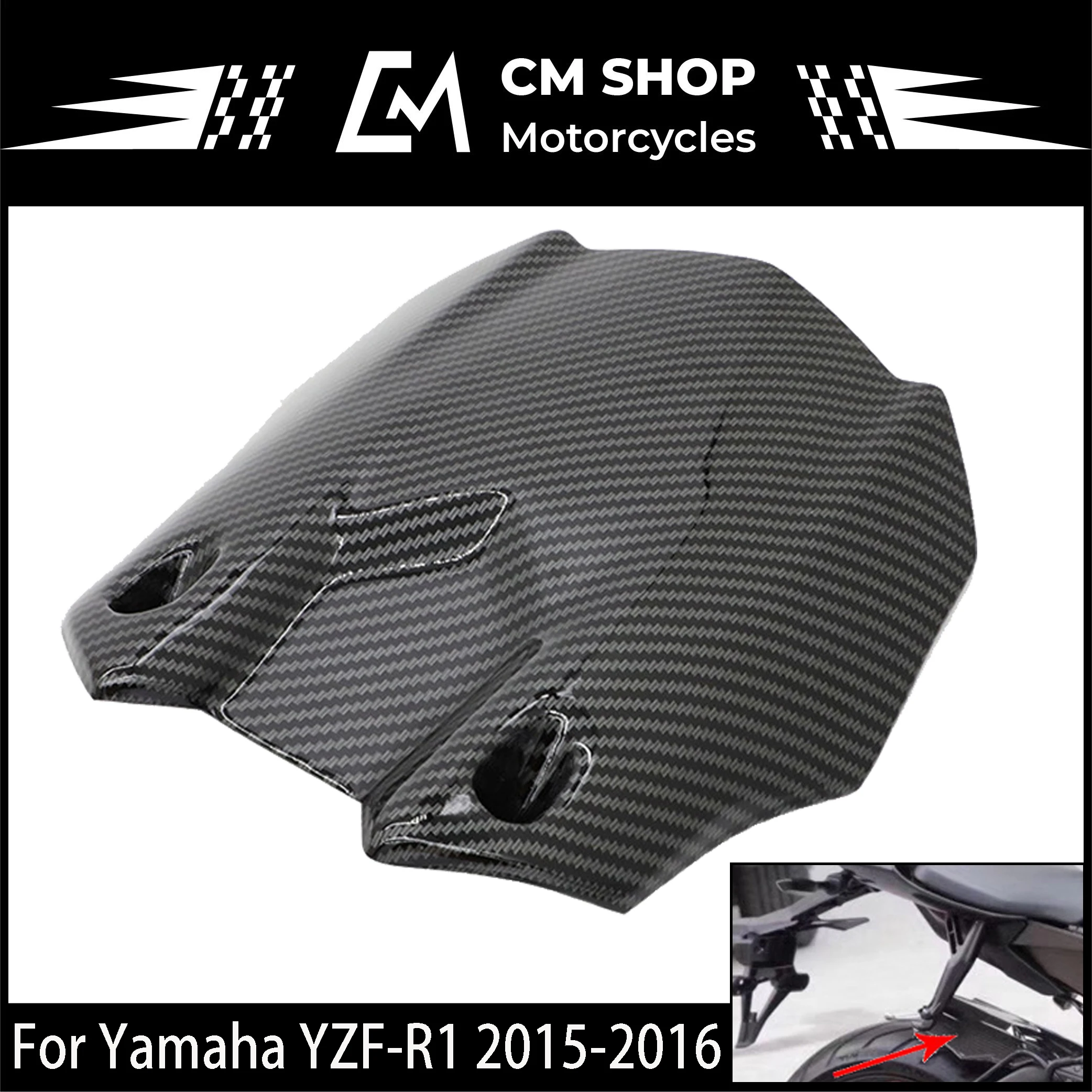 

Carbon Fiber Motorcycle Rear Fender For Yamaha YZFR1 YZF R1 2015 2016 ABS Plastic Rear Fender Splash Guard Rear Guard Plate