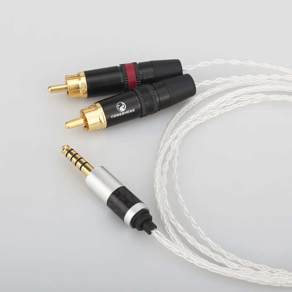 Free shipping HIFI 4 4mm to 2 RCA Audio Cable WM1A 1Z PHA 1A 2A Z1R 4 4mm Upgrade Cable