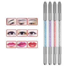 3D ручной двойной Перманентный Кристалл акриловая Татуировка ручка микро облопачивание tebori тату машина для постоянного макияжа бровей татуировки